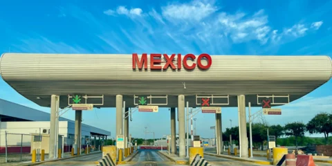 Border cross into Mexico