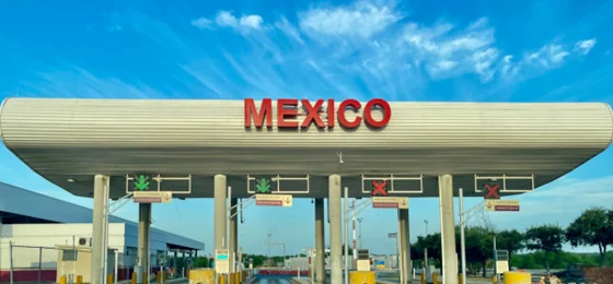 Border cross into Mexico