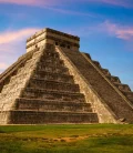 Chichen Itza pyramid at sunrise