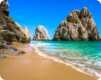 A stunning view of a beach in Baja California